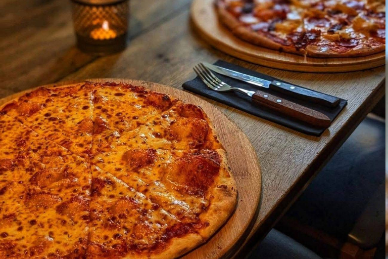 Wood-fired pizza menu at The Friendly Fox